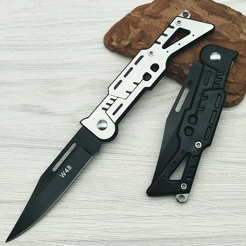 W48 Mini Fold Camping Knives Folding Pocket Tactical Ring Hunting