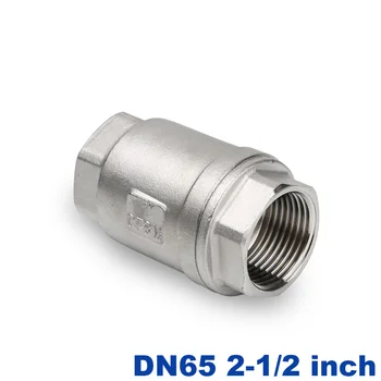 

High quality Stainless Steel SS304 316 In-Line Spring Vertical Check Valve DN65 2-1/2 inch 2 way large check valve