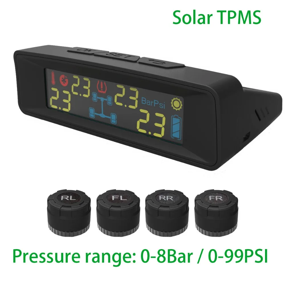 Solar TPMS Motor home Tire Diagnostic tool with external sensor Auto