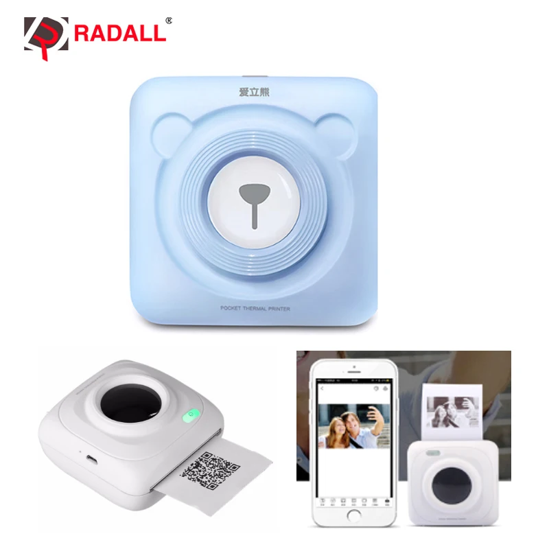 

Portable Thermal Photo Printer 58mm Mini Bluetooth Wireless Picture Photo Printer for Android IOS Mobile Phone