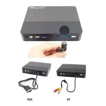 Rigal Projector RD601 10000mAh Battery Android (Optional) WIFI LED MINI DLP HD Projector 3D Beamer 350 ANSI Lumens Home Theater