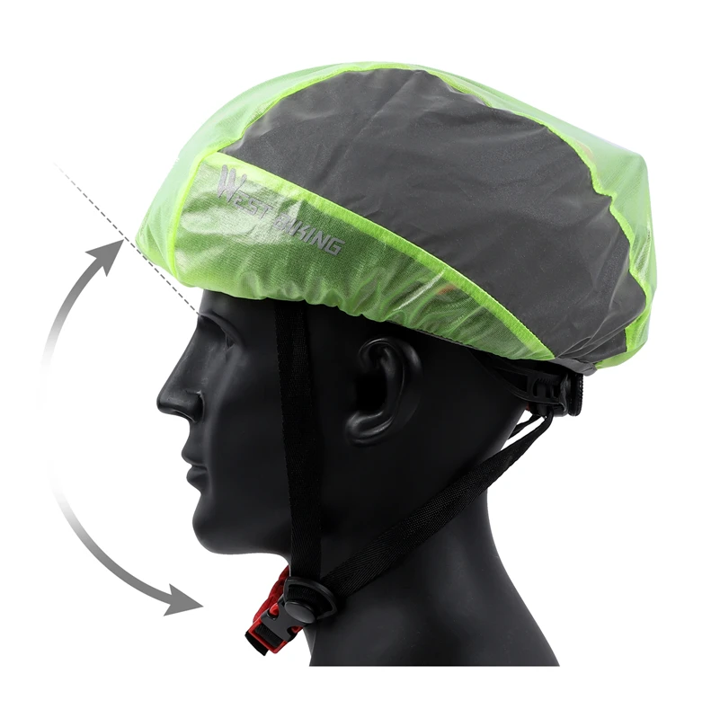 West Biking Reflective Helmet Cover Rainproof Dust Proof Ultralight Bike Accessories Road MTB Mountain Bike Bicycle Helmet Cover
