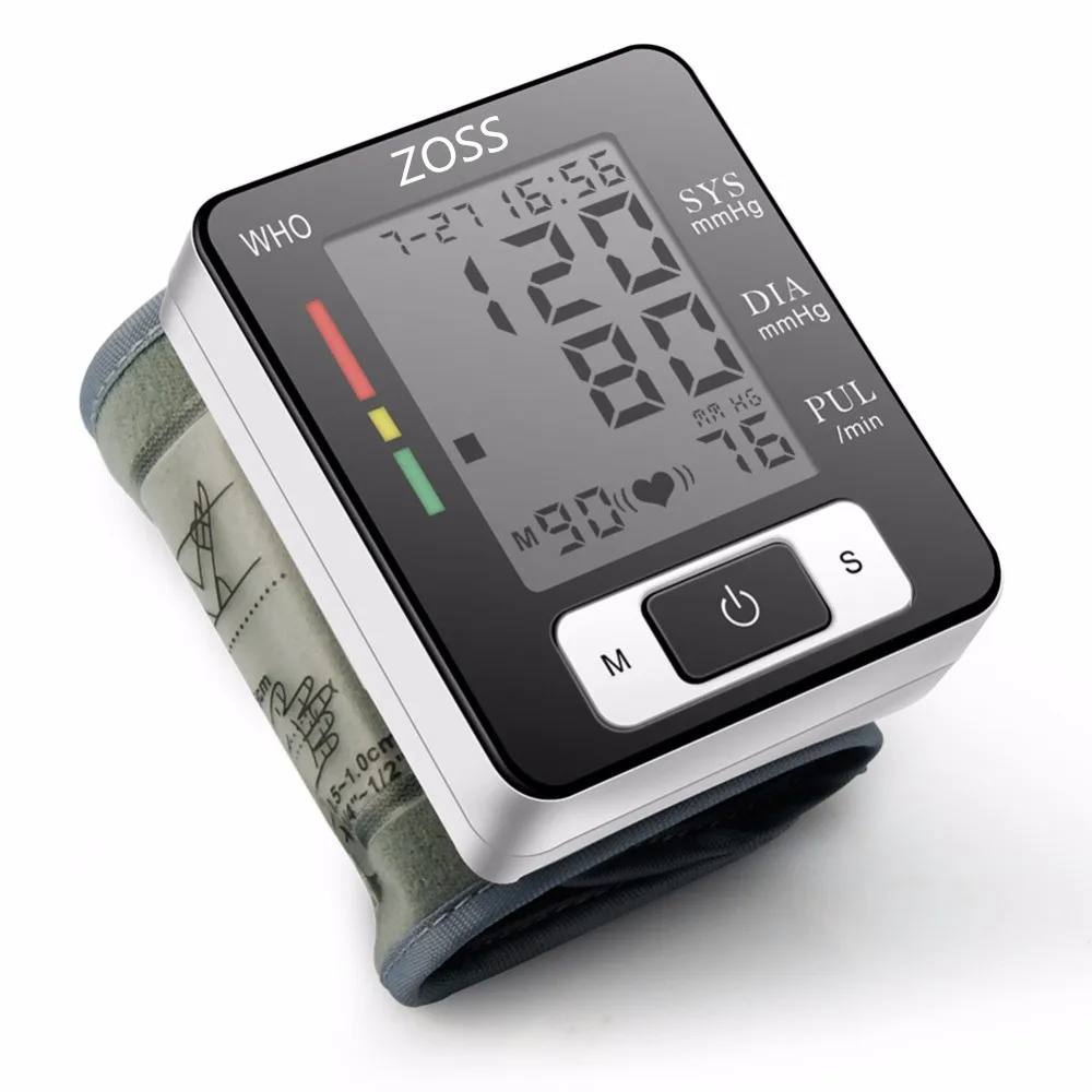 Blood Pressure Monitor Blood Pressure Meter Voice Cuff Wrist Sphygmomanometer Heart Rate Pulse Portable Tonometer BP