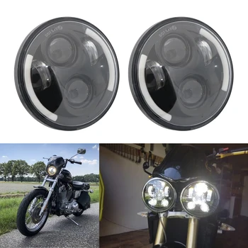 

2 X 5.75 inch Iron 883 Dyna Headlamp 5 3/4" LED Headlights DRL for Triumph Rocket iii 3 Speed Tripl & Street Triple 5.75" Lamp