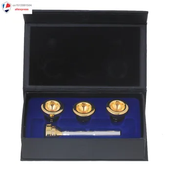 

Silver Trumpet Mouthpiece with Golden 4 Sizes Convertible 7c 5c 3c 1c