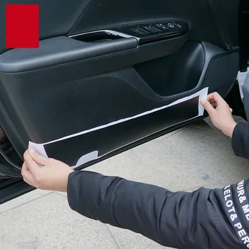 

lsrtw2017 carbon fiber car door anti-kick film for honda accord 2012 2013 2014 2015 2016 2017 9th accord