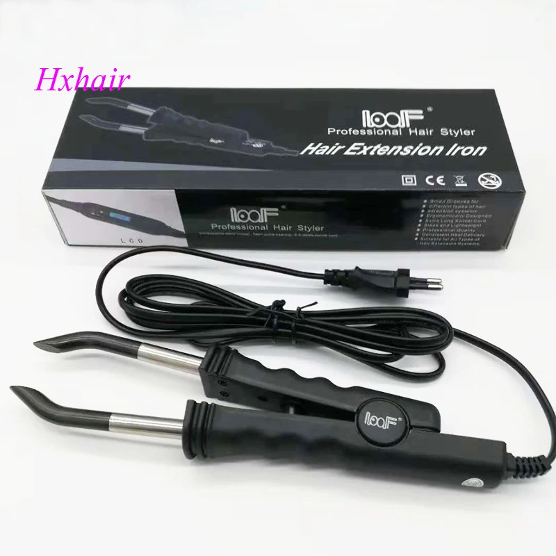 Loof Hair Extension Fusion Connector Hair connector / Extension Fusion Iron / European plug 220v Black Pink color