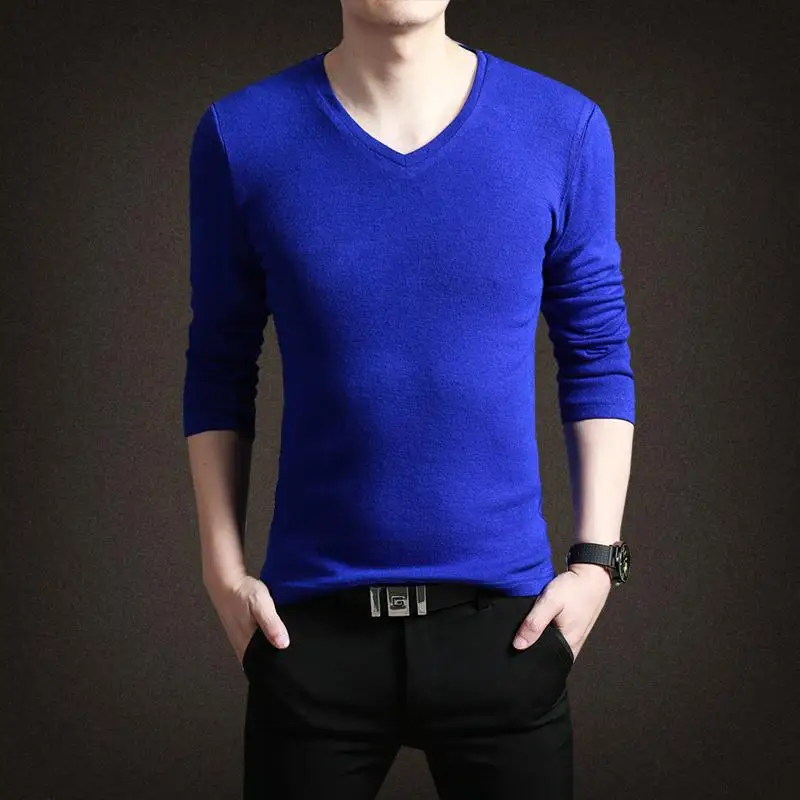 Mens t shirts fashion 2020 fitness t shirt Model diagram new winter large size men's Long sleeve T-shirt men bottoming shirt