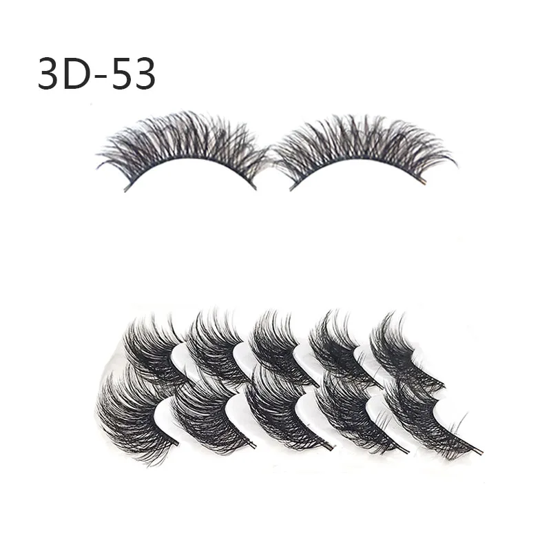 5 пар 3D Искусственные норковые волосы Накладные ресницы расширение пушистые Think ресницы макияж инструменты