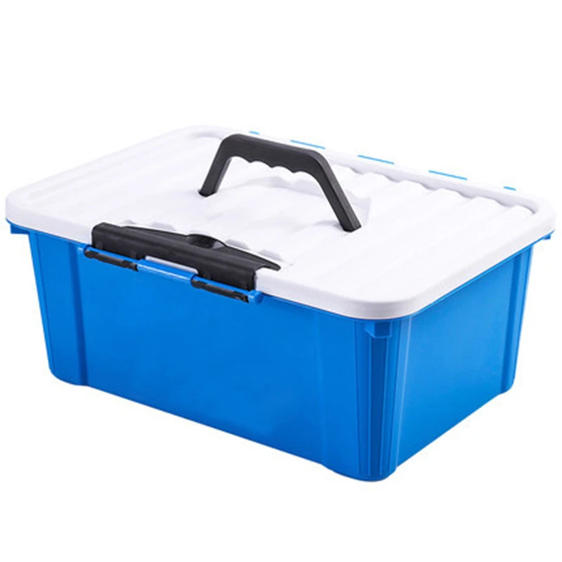 Plastic Trunk Organizer with Handle and Cover Outdoor Boot Storage Container for car