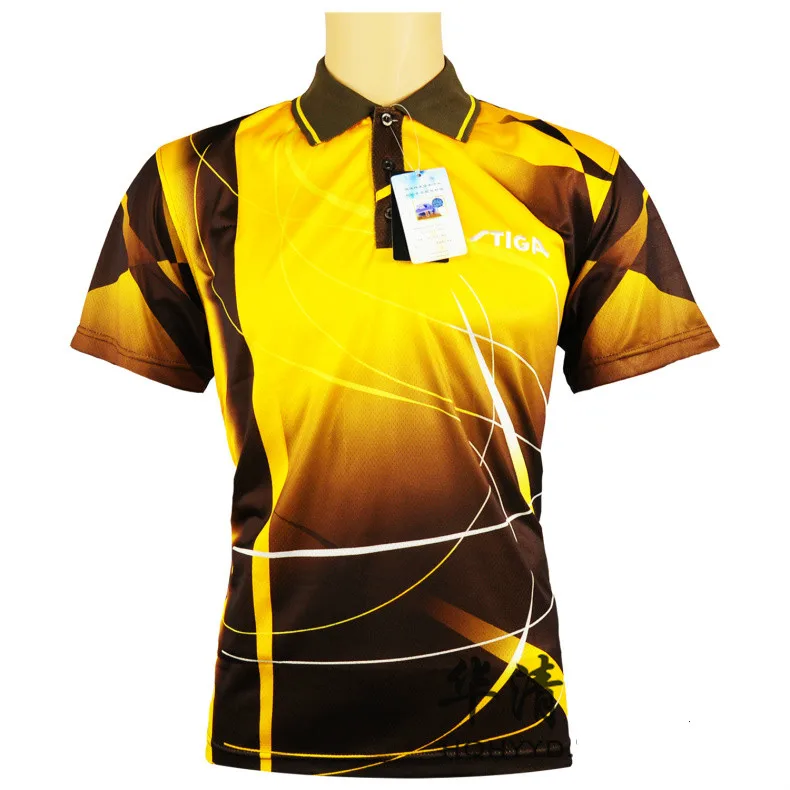 Подлинная STIGA футболка для настольного тенниса, одежда для мужчин и женщин, футболка с коротким рукавом, футболка для пинг-понга, спортивные майки