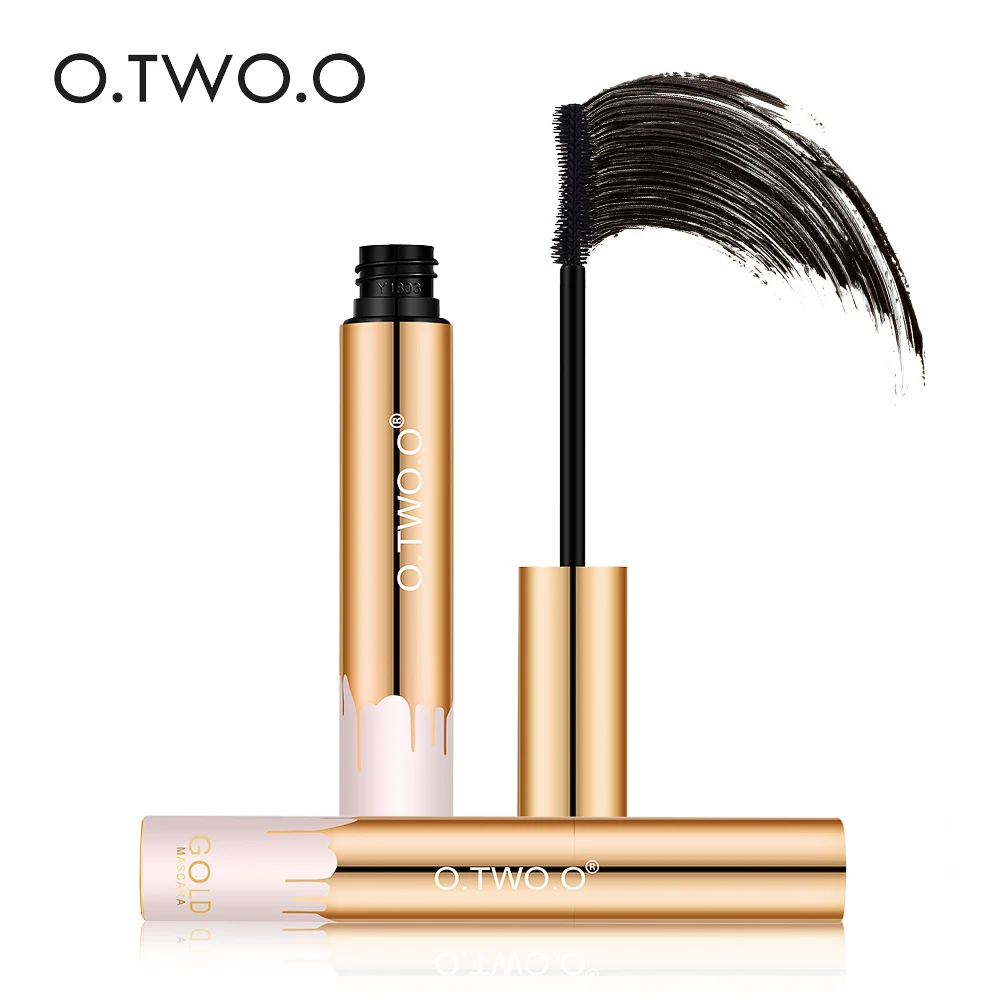 

O.TWO.O 3D Mascara Lengthening Black Lash Eyelash Extension Eye Lashes Brush Beauty Makeup Long-wearing Gold Color Mascara
