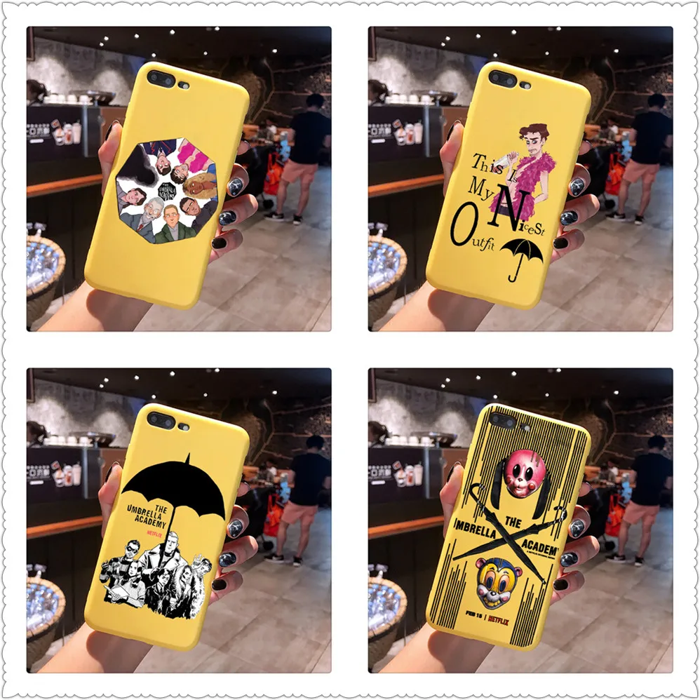 New TV The Umbrella Academy fashion Candy Color TPU Case phone For iphoneX 7 8 XS XR XSMAX Pink Red Yellow purple Cover