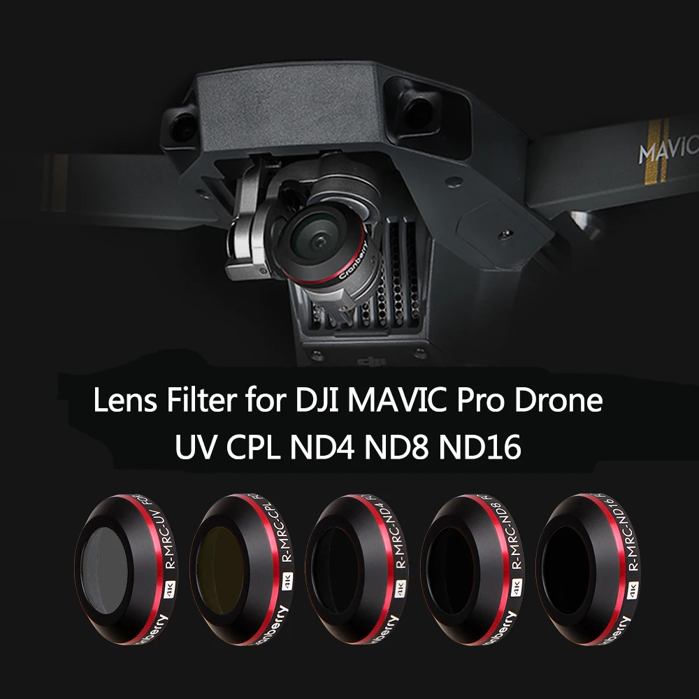 Multi Coated Filter Kits for DJI Mavic Pro Platinum Drone Camera Lens CPL ND4 ND8 ND16 ND32 UV