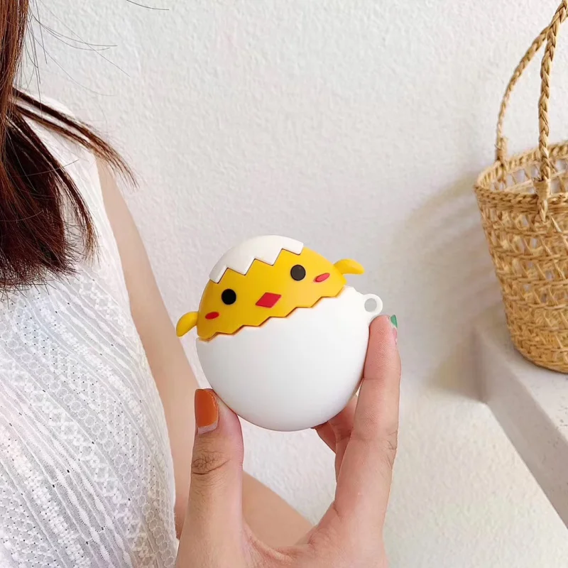 Для Airpods 2 Чехол, силиконовый чехол с рисунком яйца для Apple Air pods, милый чехол для наушников, 3D чехол для наушников, аксессуары для наушников