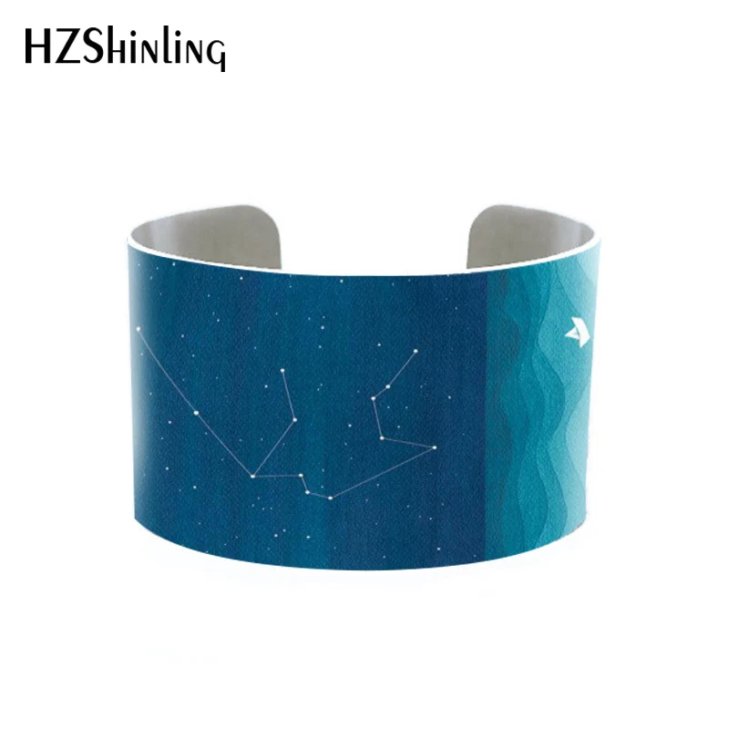 

Zodiac Constellation Sagittarius Aries Orion Libra Cancer Cuff Bracelet Bracelet Bangle Jewelry Galaxy Bracelet Star Astrology