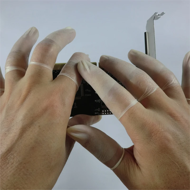 200pc Pure Natural Latex Powder free finger cot Protective Fingertip