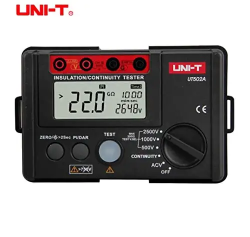 

UNI-T UT502A 2500V Insulation Resistance Testers Megohmmeter Voltmeter Continuity Tester Meter Megger w/LCD Backlight