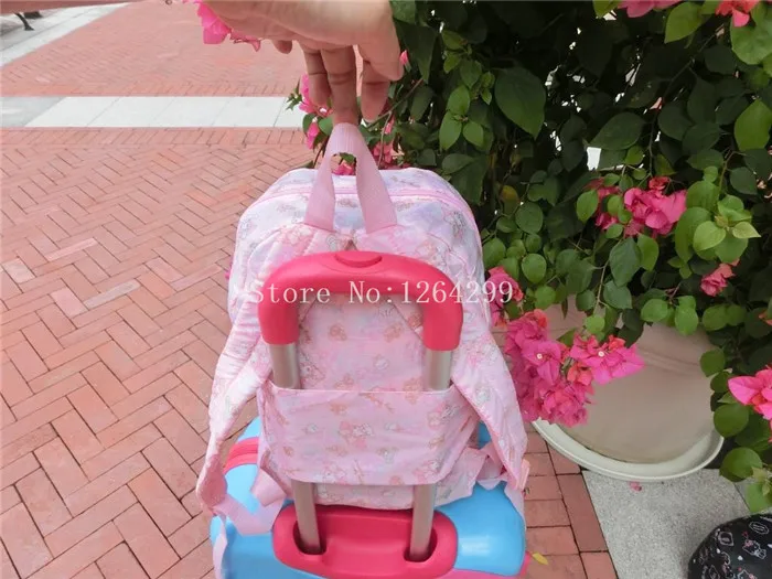 Новая мода My Melody Little Twin звезды девушки Водонепроницаемый нейлон Портативный сложить рюкзак дети дорожные сумки для детей