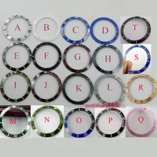 38 мм белый зеленый оранжевый цветной титановый керамический ободок вставка для 40 мм Мужские детали часов