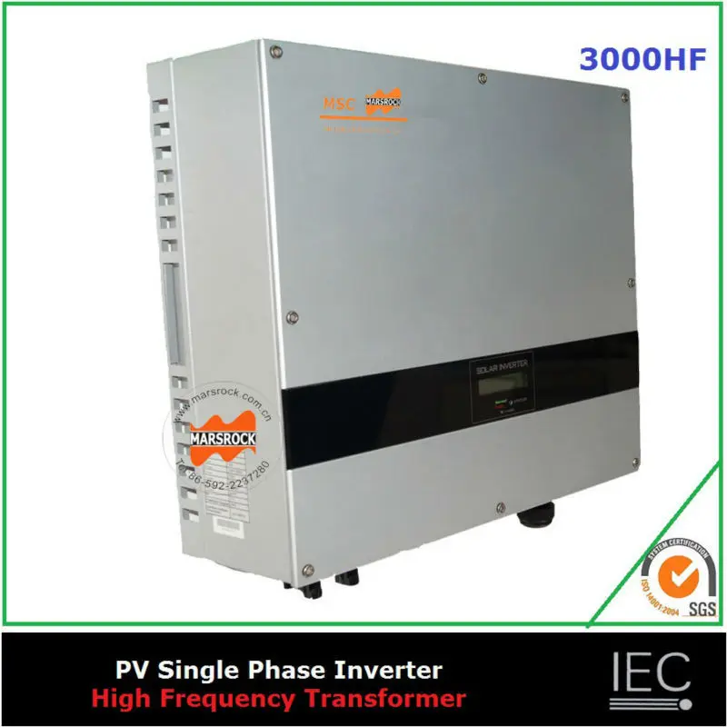 3000W on grid HF transformer solar inverter single phase DC AC 220V 230V 240V sound controlin