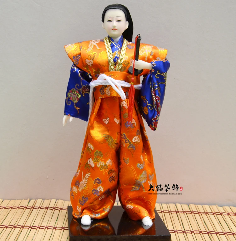 32 см японский самурай, японский воин, кукла из смолы, ручная работа, миниатюры, японский стиль, украшение для дома, ремесло, daming