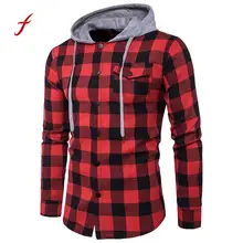 Новейшая одежда мужская Осенняя Повседневная клетчатая рубашка пуловер с длинным рукавом топ толстовки пуловер US CPMA Горячая Прямая поставка