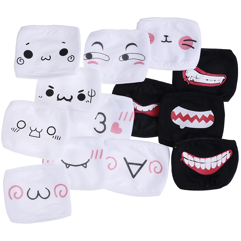 

1PC Unisex Korean Style Kpop Black Bear Cycling Anti-Dust Cotton Facial Protective Cover Masks Cotton Dustproof Mouth Face Mask