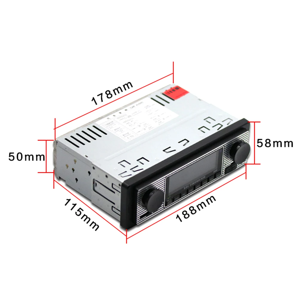 Автомобильная стереомагнитола MP3 плеер с ЖК экраном Bluetooth USB AUX классический