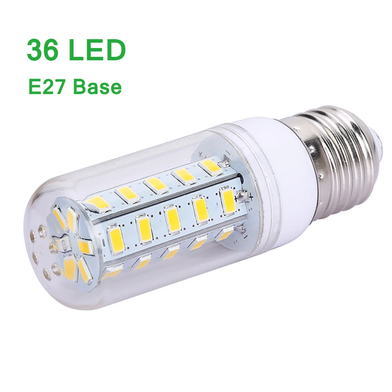 Ультра яркая SMD5730 E27 E14 G9 Светодиодная лампа 7 12 15 18 20 Вт 220 в 360 градусов кукурузная