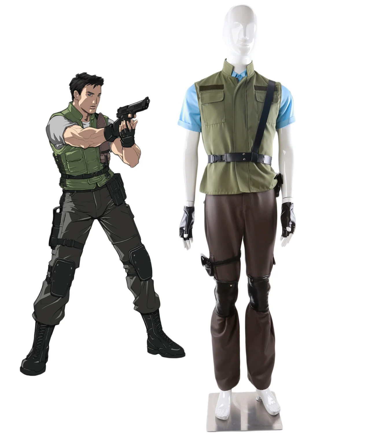 

Chris Redfield Cosplay Chris Redfield S.T.A.R.S. Uniform Cosplay Costume Custom Made