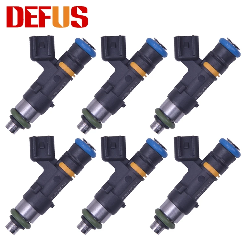 DEFUS Original Flow Rate 6X Nozzle Fuel Injector 0280158117 High EV14