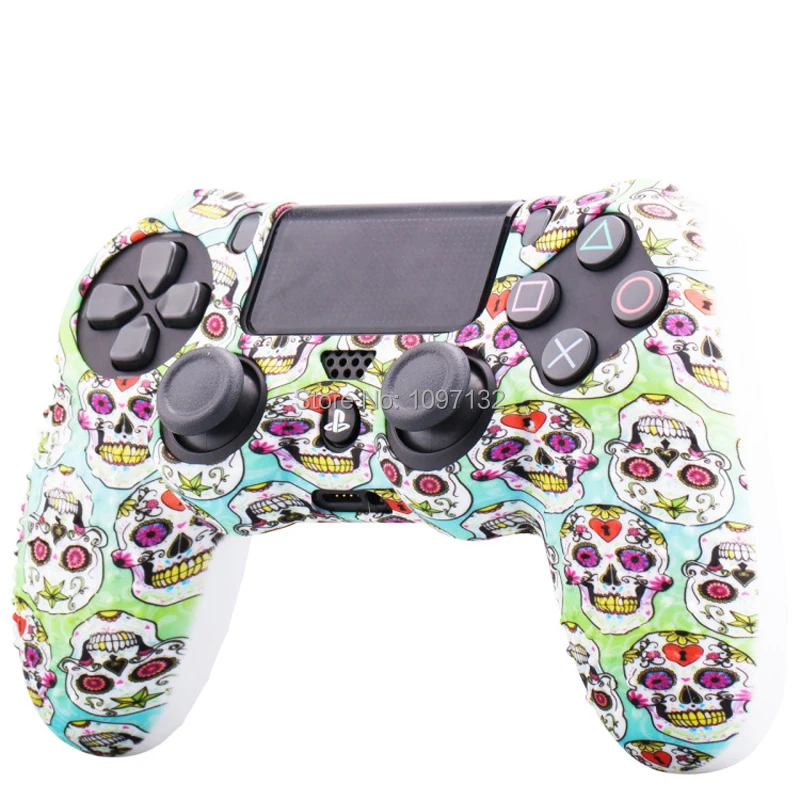 Non-slip Surface Design Rubber Durable Silicon Skin Cover Case Gamepad Protection Skin For Playstation 4 For PS4 Pro SlimFor Dualshock 4 (3)