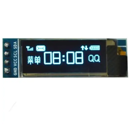 

IIC I2C 0.91"128x32 Blue OLED LCD Display Module 3.3v 5v FOR AVR Arduino
