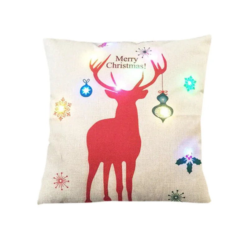 Рождественские чехлы со светодиодный Ной подсветкой 45x45 см|cushion cover|christmas pillow