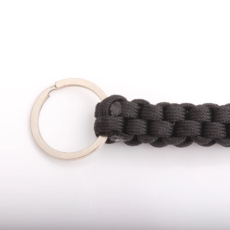 CAMPINGSKY 550 ParaCord Ремешок брелок ручной работы для ключевых фонарик черный, альпинистское снаряжение выживания