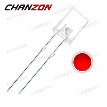 100pcs Square LED Diode 2X5X7mm Red 20mA Water Clear Rectangle LED Light Emitting Diode Lamp 2*5*7 Through Hole Transparent Bulb