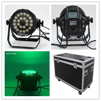

4pcs 24x10W rgbw led par waterproof par dj lights ip65 led par with flightcase