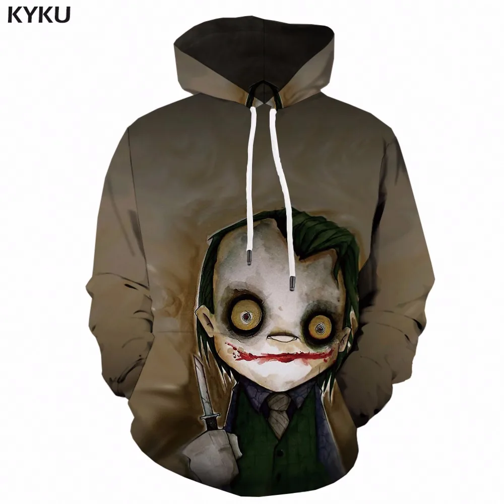 Tanie KYKU 3d czaszki bluzy mężczyzn bluza z kapturem czarownica Anime krwi bluzy z nadrukiem 3d Halloween odzież męska na co dzień Streetwear nowy