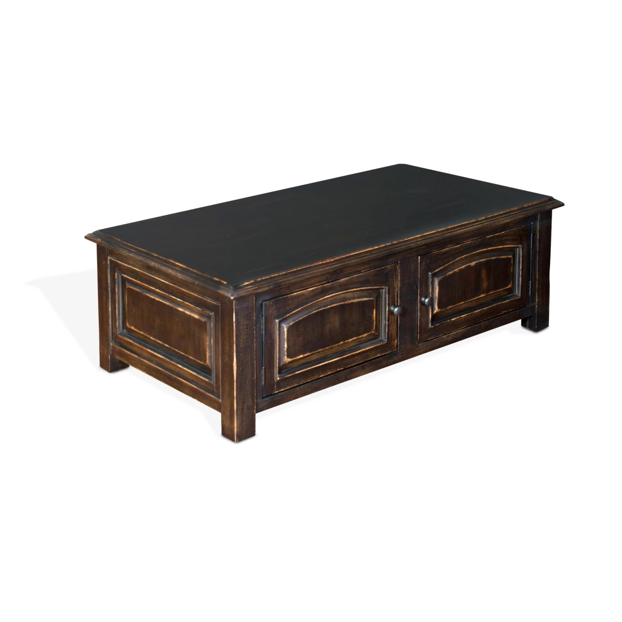 Mahogany Wood Rectangular Cocktail Table, Brown