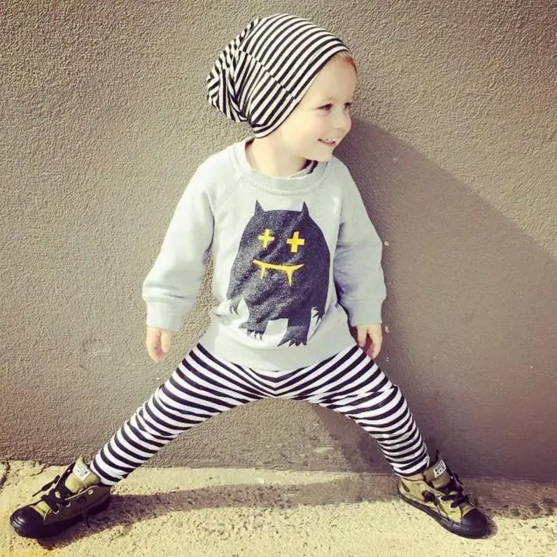 Summer 2017 2pcs Newborn Infant Baby Boys Kid Clothes T-shirt Tops + Pants Outfits Sets 0-24 Children