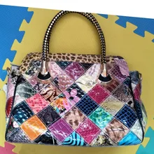 Caerlif geschenk für mom frauen handtaschen schulter crossbody taschen aus echtem leder tasche bolsas damen tote beutel mosaic bunte schlange tasche