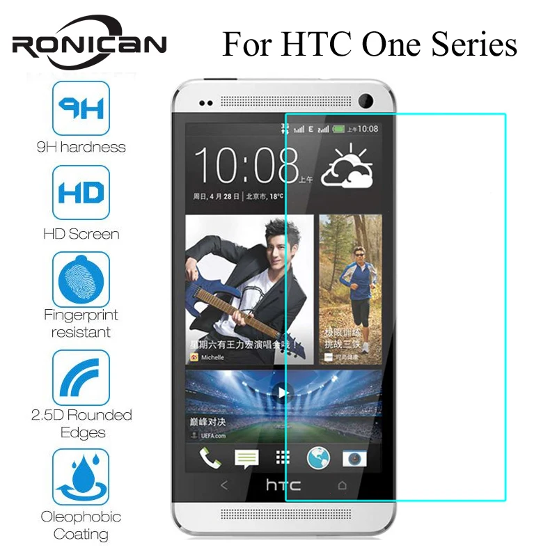 Защитная пленка RONICAN 9H из закаленного стекла для htc Desire 626 610 628 htc One M7 M8 M9 M10 E8 X9 A9 E9 Plus