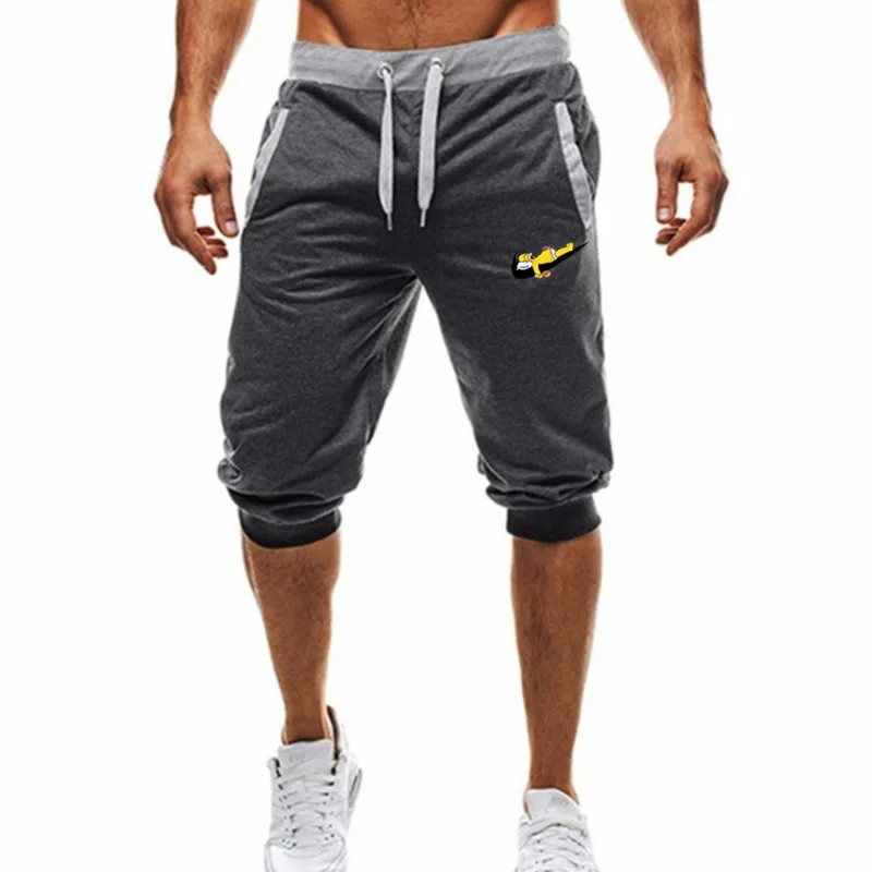 

Men's Fitness Short Jogging Sports Fitness Shorts Summer New Fashion Men's Casual Knee Shorts Elastic Beach Men's Shorts