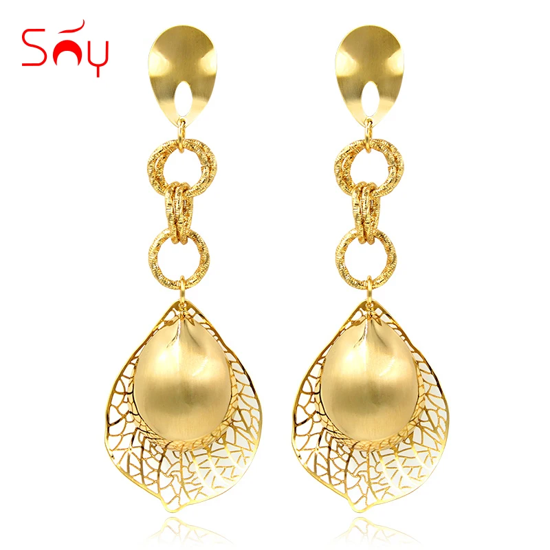 

Sunny Jewelry Fashion Jewelry 2019 Long Drop Dangle Women's Earrings Exquisite Jewelry Leaves For Wedding Party Daily Wear Gift