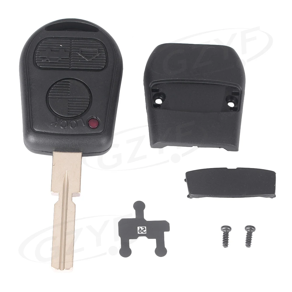 3 Buttons Key Shell For BMW E31 E32 E34 E36 E38 E39 E46 Replacement Fob PG901A