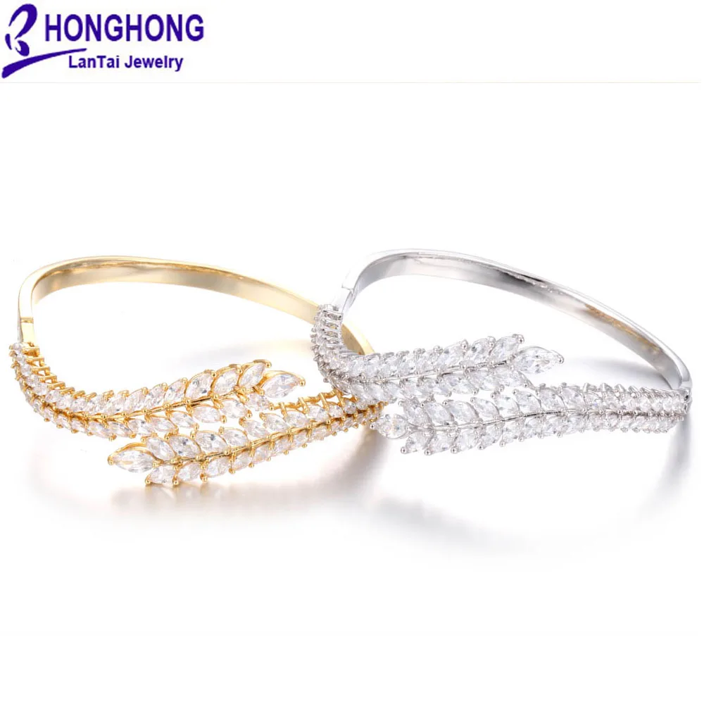 Honghong Цирконий высокого качества браслеты для женщин романтические цветы браслет женский Свадебный благородный элегантный стиль невесты браслеты