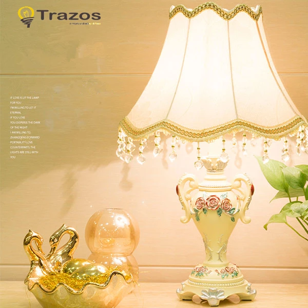 

Free shipping european-style cloth lampshades creative energy-saving study table lamp bedroom children's room decoration lamp