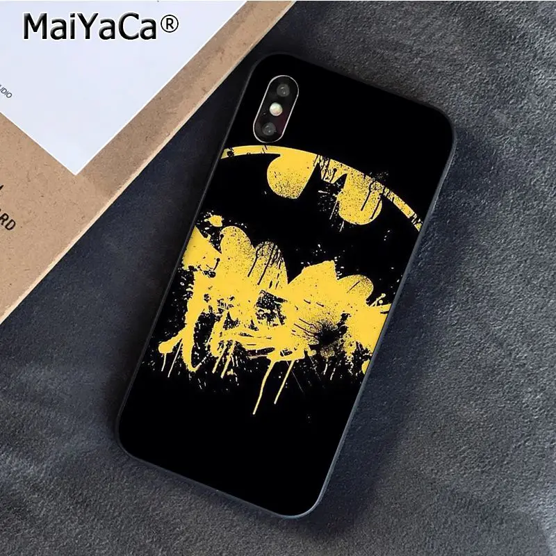 MaiYaCa супергерой Бэтмен логотип новинка чехол для телефона Fundas для iphone 11 Pro Max 8 7 6 6S Plus X XS MAX 5 5S SE XR