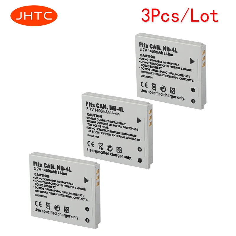 3 шт. 1400 мАч NB-4L NB 4L NB4L Батарея + USB ЖК-дисплей Зарядное устройство для Canon IXUS 60 65 80 75 100